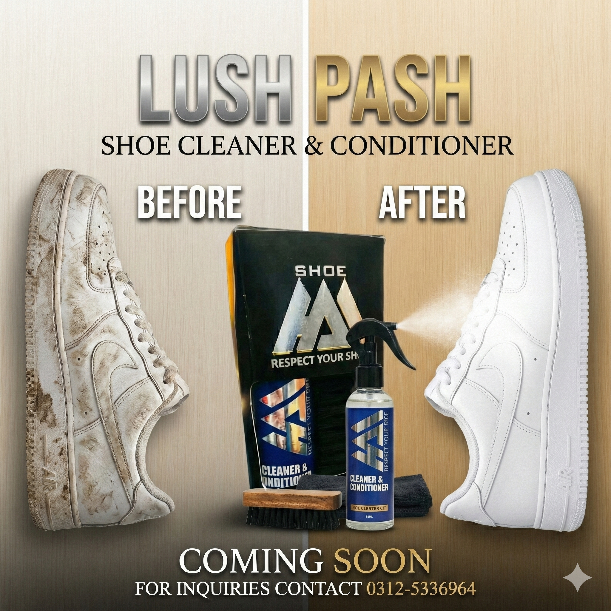 Lush Pash - The Best Shoe Cleaner and Conditioner - Launching Soon - Contact 0312-5336964